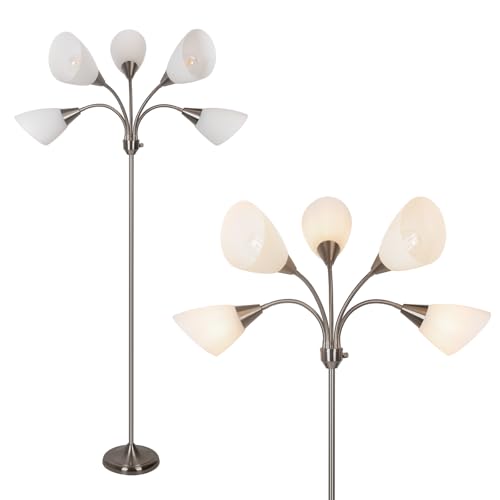 HonoDing Medusa Floor Lamps Standing Lamps 5 Heads Adjustable Reading