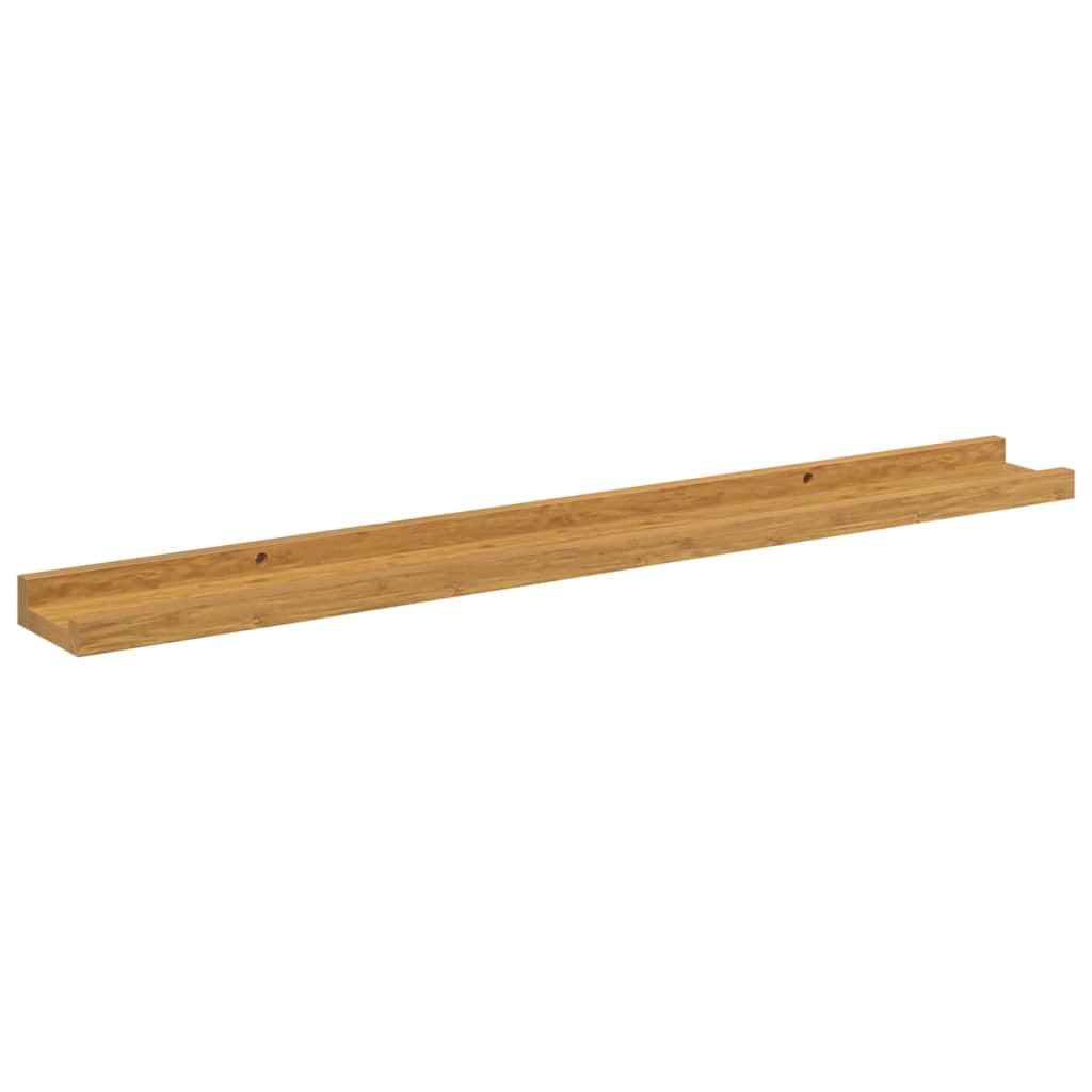 Regał ścienny zestaw 2 sztuk, beżowy materiał drewnopochodny, 80 x 9 x 3 cm, wiszący regał do salonu, sypialni, biura, uniwersalne regały ścienne do przechowywania