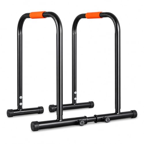 Panana Adjustable Dip Bars Heavy Duty Dip Stand Station 200KG Capacity Parallette & Parallel Bars Calisthenics Equipment for Home Gym Upper Body Workout Training