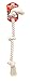 Flossy Chews 100-Percent Cotton White 3-Knot Rope Tug, Large, 25-Inch