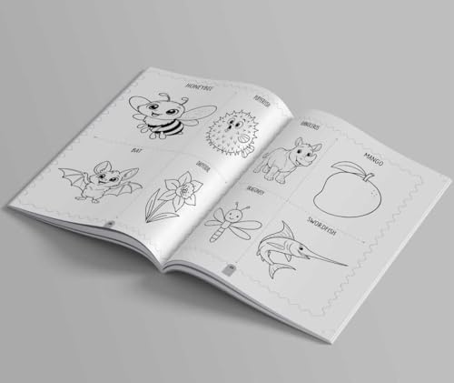 Image of Colouring Book for Kids - 200+ Colouring Activities - Gift to Children for Painting, Drawing & Colouring - Shapes, Numbers, Animals, Festivals, Flowers, Vegetables - 2 to 5 years old