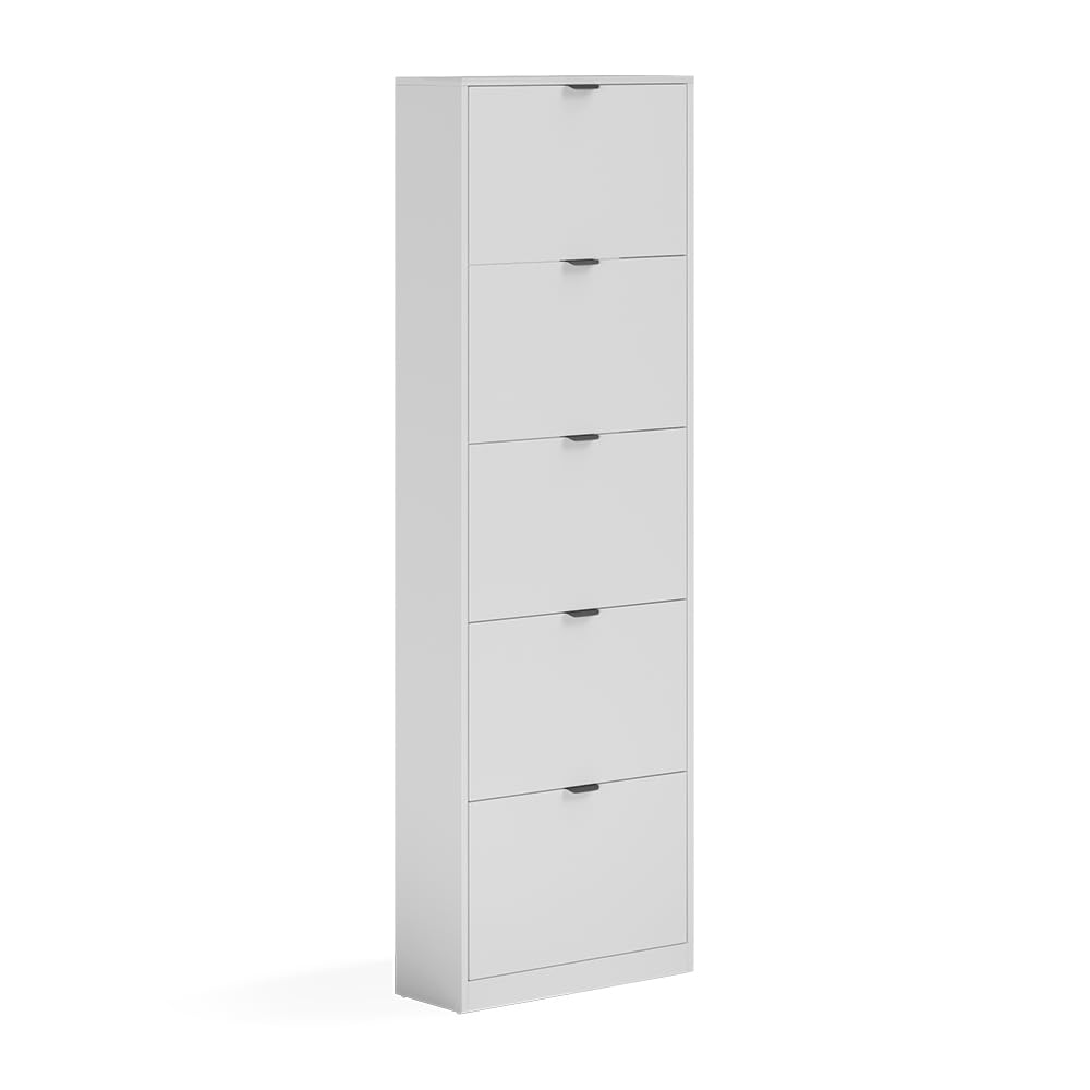 Vicco Scarpiera da ingresso Gizmo, Bianco, 59 x 181.1 cm con 5 scomparti