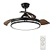 CDDQ Elegantes Deckenventilator mit Beleuchtung,3 Wendeflügel,92cm/106cm Winterfunktion,3-Farb-Temperaturschalter