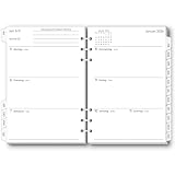 SKYDUE Refillable A5 Ring Binder Calendar, Ringbuch A5 Nachfüllbar, Kalendereinlagen 2026 1 Woche 2 Mit Tabs,Wochenplaner Einlage