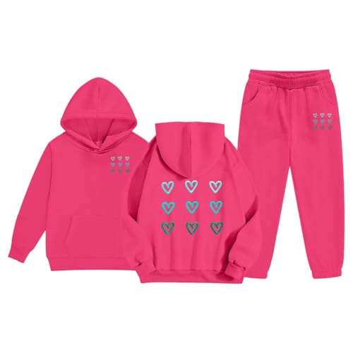 Pull chaud enfant et pantalon de jogging rose ensemble robuste pour fille et garçon - 4