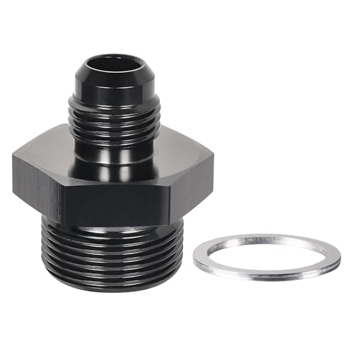 EVIL ENERGY 6AN Male Flare to 7/8-20 Male Carb Carburetor Fuel Inlet Fitting Adapter Aluminum Black by EVIL ENERGY - Used condition - US$8.97
