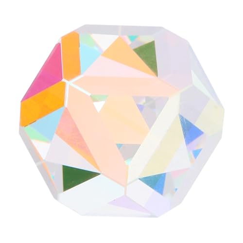 CIYODO Optical Glass Prism for Photography and Science Teaching Faceted Crystal Prism for Refraction Experiments and Window Decoration Glass Crystal Prisms