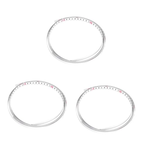 Juego de 3 cintas métricas de acero para carpintería miniatura 1
