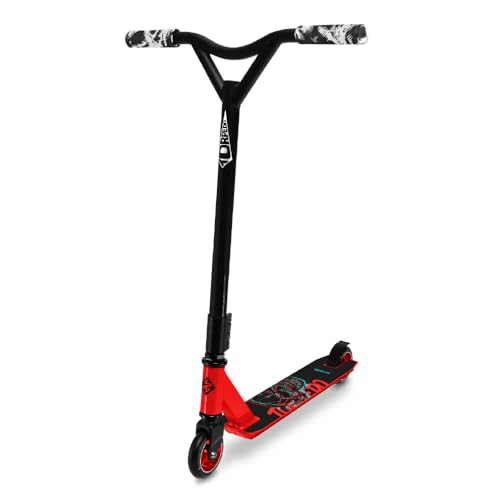 Patinete de Acrobacias Torpedo Red Vibe – Scooter Freestyle con Deck de Aluminio 6061, Ruedas de 100 mm y Rodamientos ABEC 7