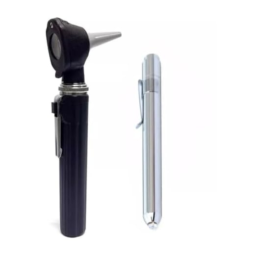 Otoscópioo De Led Mikatos + Lanterna Clinica + Estojo (Preto)