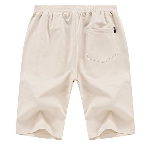 KUYIGO Men's Shorts Summer Casual Drawstring Light Sports Shorts Zipper Pockets Stretch Cotton Shorts S-3XL - Image 4