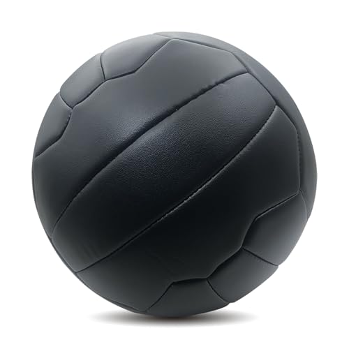 MINDCOLLISION Black,size4, Plain No-Logo Signature Soccer Ball – Vintage Design, Size 4/5 (White/Black/Brown) | Perfect for Player Autographs, Custom Gifts & Events