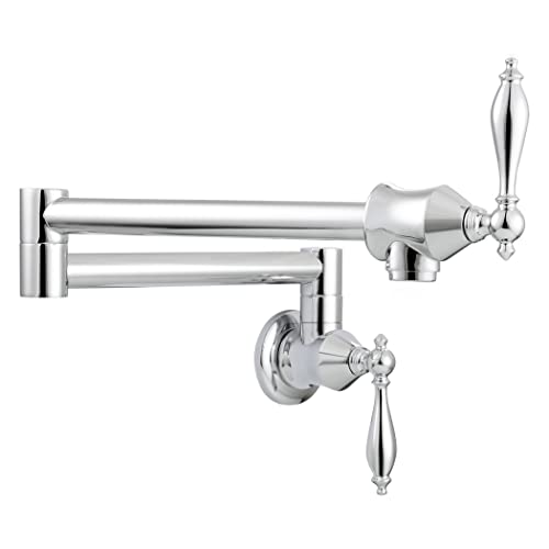 Grifo para llenar ollas de latón con interruptor doble de pared 2