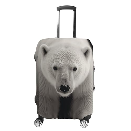 Luggage Covers for 19-32 Inch, Polar Bear Suitcase Protector, Stretchable Durable Travel Luggage Cover, Washable Anti-Scratch Travel Bag Protector M