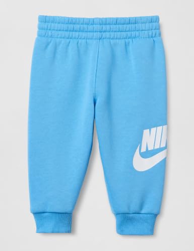 Image of Nike Baby Sportswear Club Fleece Pullover Hoodie and Joggers 2-Piece Outfit Set (Large Swoosh Logo)