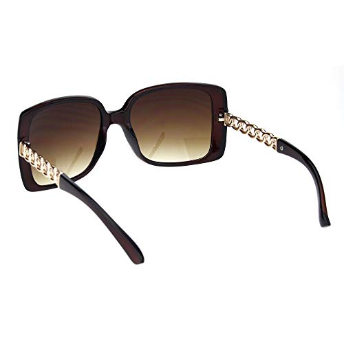 Womens Metal Chain Arm Butterfly Plastic Sunglasses4