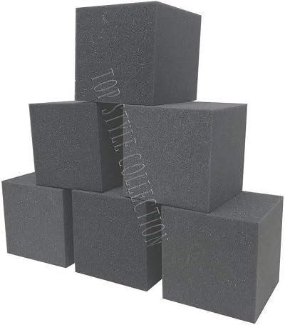 TOP STYLE COLLECTION Grey Pit Cubes | Blocks for Gymnastic Yoga Blocks Free Running and Parkour Courses Skateboard Parks Trampoline Arenas Ask for Custom Size (5” x 5” x 5”) (Pack Of 5)