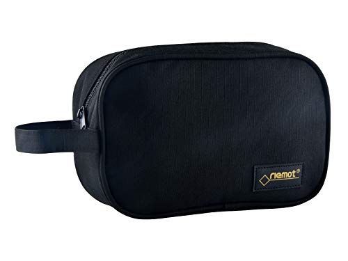Preisvergleich Produktbild riemot Farbig Kulturtasche für Damen Herren Reise Waschtasche Kosmetiktasche Schwarz