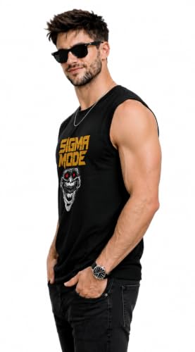 Image of JUGULAR Tank Tops Sleeveless T-Shirt for Men Gym Wear Vest Printed Stylish Round Neck Running for Sports Workout Fitness & Casual or Beach Wear