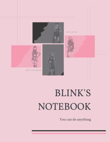 Blink's notebook with 50 Inspiration and Motivation Quotes (Journal): Notebook with pink background and premium designed with faded Blackpink's ... pages: Glossy Cover, Paperback, White paper image 2