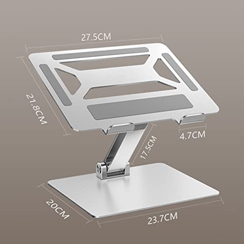 Soporte de computadora en aleación de aluminio premium plateado 3