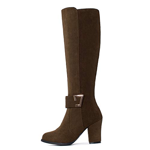Bottes talon carré Onewus avec fermeture zippée facile et tige longue