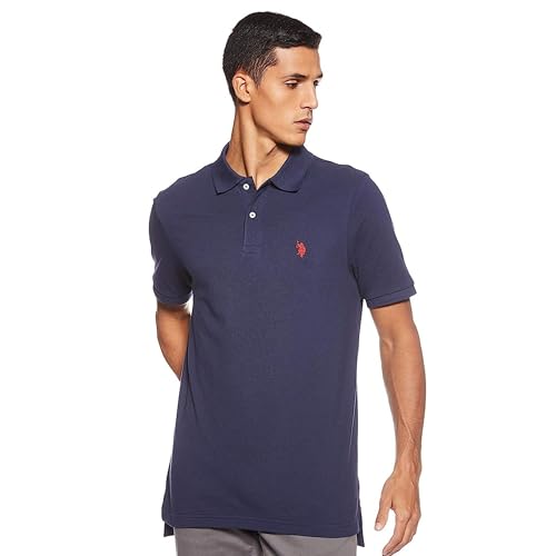U.S. Polo Assn. Men's Classic Polo Shirt, Two-Button Closure Piqu...