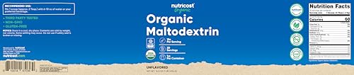 Image of Nutricost Organic Maltodextrin Powder 1lb - Gluten Free, Non-GMO (Pack of 2)