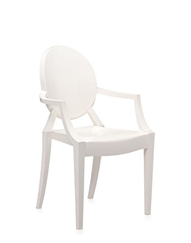 Kartell Louis Ghost, Set da 2 Sedie, Bianco Lucido