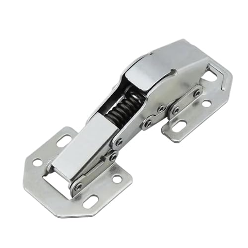 2Pcs Cabinet Hinges 4 Inch No Drilling Hole Spring Hinge Hydraulic Plated Mounting Hinges(3 Inch)