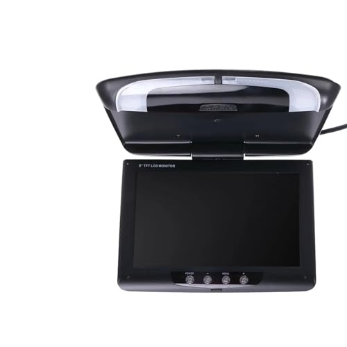 Monitor LCD de Techo for Coche, Pantalla abatible, Multimedia, vídeo, Montaje en Techo, Color Negro