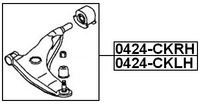 Amazon.com: Mr241342 - Right Front Control Arm For Mitsubishi  