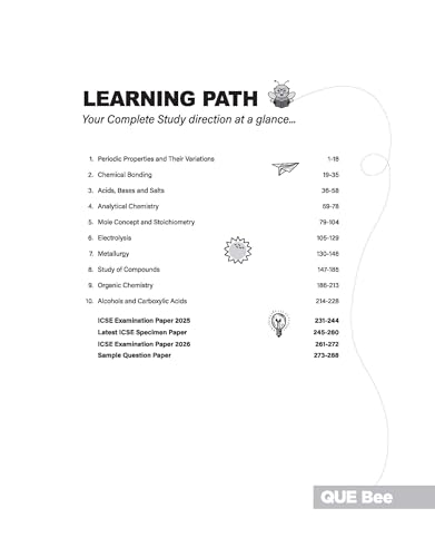 Image of Arihant ICSE Chemistry Class 10 Exam 2026-27 | Quick Theory, Exam Pattern Questions & Sample Papers | As per ICSE Syllabus | Que Bee 2nd Edition 2027