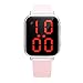 Dekyda Montre Enfants Garçon Fille, Adolescent Extérieur Sport Étanche LED Digitale Montre avec PU Bracelets De Montres, Convient Aux Garçons Et Aux Filles de 3 à 15 Ans (Rose-508)