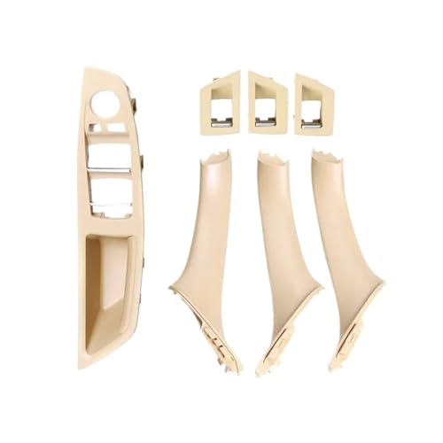 ベージュ ブラック グレー オイスター 車内ドアプルハンドルセット と互換性がある BMW 5シリーズ F10 F11 523i 525i 528i 530i LHD対応(LHD Beige)