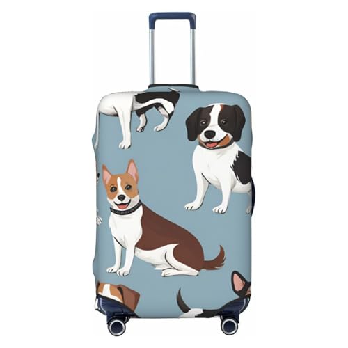 Dogs Print Fashionable Suitcase Cover Personalized Luggage Protector for Travel and Business