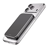 【業界初のチタン金属・14mmの超薄型】Yamisan Magsafe対応 モバイルバッテリー 10000mAh 軽量 PD20W急速充電 マグネット式 ワイヤレス充電器 スマホ充電器 大容量 両台同時充電 Type-C入出力兼用 マグセーフ充電器 iPhone17/16/15/14/13/12シリーズ対応 コンパクトで機内持ち込み可 旅行/出張/災害用 PSE認証済み（チタン灰色）