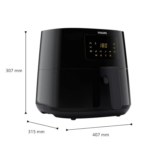 Philips Essential Airfryer XL - 6.2L, Freidora sin Aceite, Tec Rapid Air, Pantalla Táctil, NutriU App (HD9270/90)