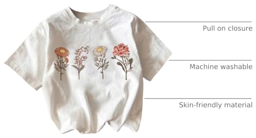 Image of WDIRARA Girl's Strawberry T Shirt Graphic Tee Cute Crewneck Short Sleeve Top