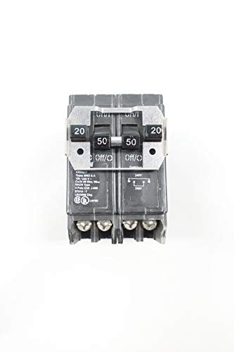 EATON BQC220250 Molded CASE Circuit Breaker 2P-20A 2P-50A 120/240V-AC