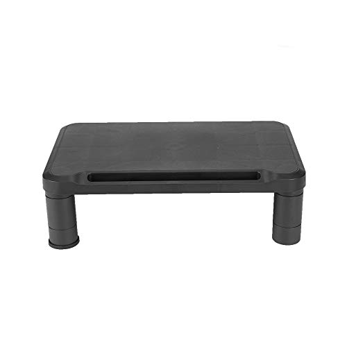Mind Reader SMPLMON-BLK Small Stand, Durable Plastic Riser, for Computer Monitor, Laptop, PC