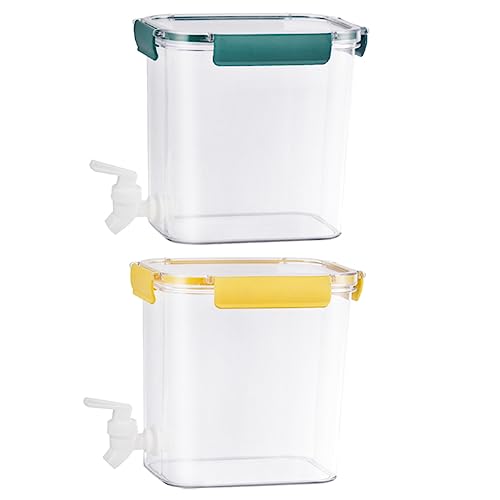 Alipis 2pcs Fashion Drink Dispenser with Spigot Capacity Water Container for Juice Milk for Restaurants Hotels Easy Clean Design Prevents Dripping Accommodates Ice Fruit Slices