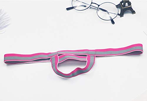 FFFG Fashion Men's Hollow Sexy Briefs Underwear Bikini Thongs Underpants Mens Design Underwear Hot Pink3