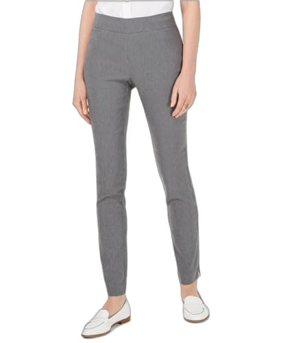 Charter CIub Cambridge Skinny Pull On Tummy Control Pants Regular Short Lengths Light Charcoal Heather 16