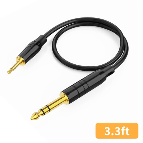 Cable de audio estéreo 1/8 a 1/4 de 3.3 pies miniatura 7