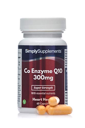 Coenzima Q10 300mg - ¡Bote para 2 meses! - Apto para veganos -60 cápsulas - SimplySupplements