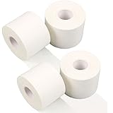 LiangMai Sporttape weiß, 4 Rollen Tape Set (3,8cm x 10m), Selbstklebend tapeband mit extra Starker Klebkraft Hautfreundlich Reißbare Sportbandage für Handball Fußball Volleyball alle Sportarten