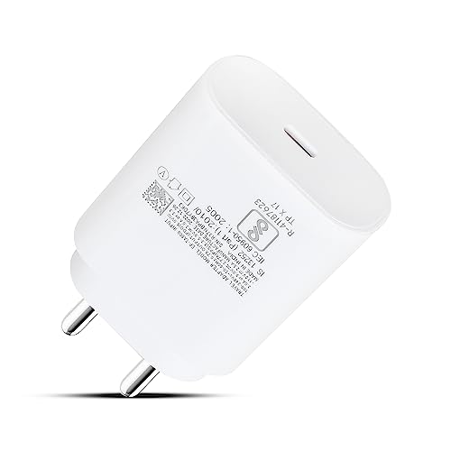 Image of Samsung 25W Type-C Superfast Charger Adapter for Samsung A15,F15,M15,A55,M55,F55,A14,M14,M34,F34,A34,F54,A25,A24,S24 /S23 /S23 fe /Tab S9 Mobile Phones Travel Adaptor USB-C True Charging 25 Watt, White