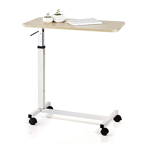 Höhenverstellbarer Betttisch Auf Rollen, Tisch Für Bett Mit Neigung, Schönes Und Schlichtes Design Für Häusliche Zwecke Und Patienten
