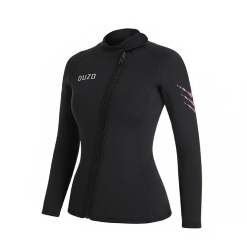 3mm Neopreno Top de Traje de Buceo - Chaqueta térmica cálida con cremallera frontal para deportes acuáticos miniatura 4